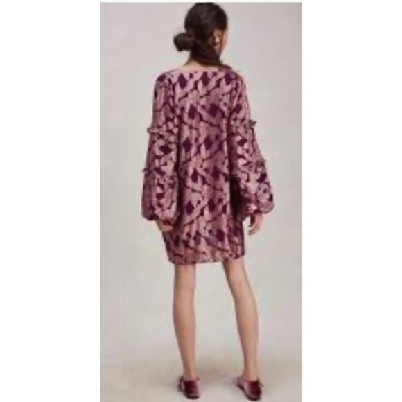 New Free People x Jen's Pirate Booty Rising Star Mini Dress $209 SMALL Burgundy - Picture 4 of 7